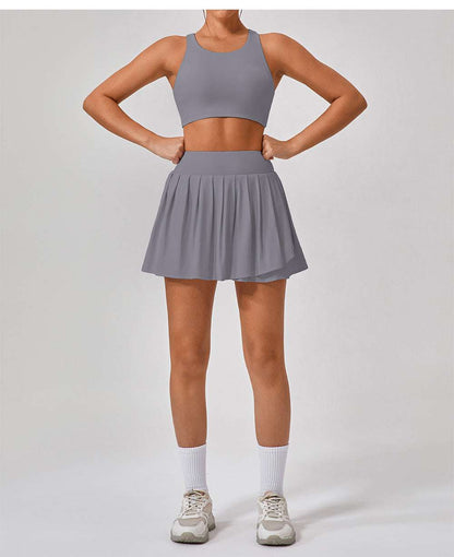 Matching two or three piece bra, skort & jacket set