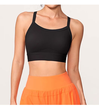 Contrast strap sports bra