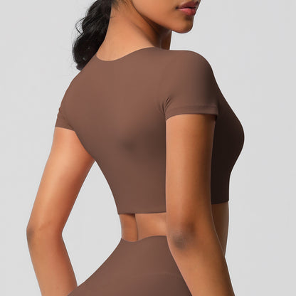 Short sleeve cropped top
