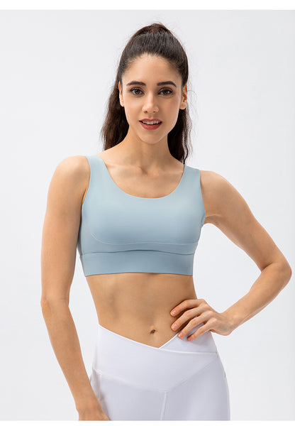 Cross back sports bra