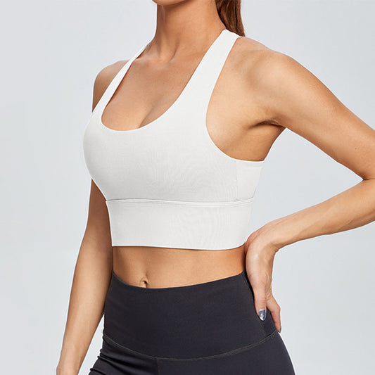 Cross back high support sports bra