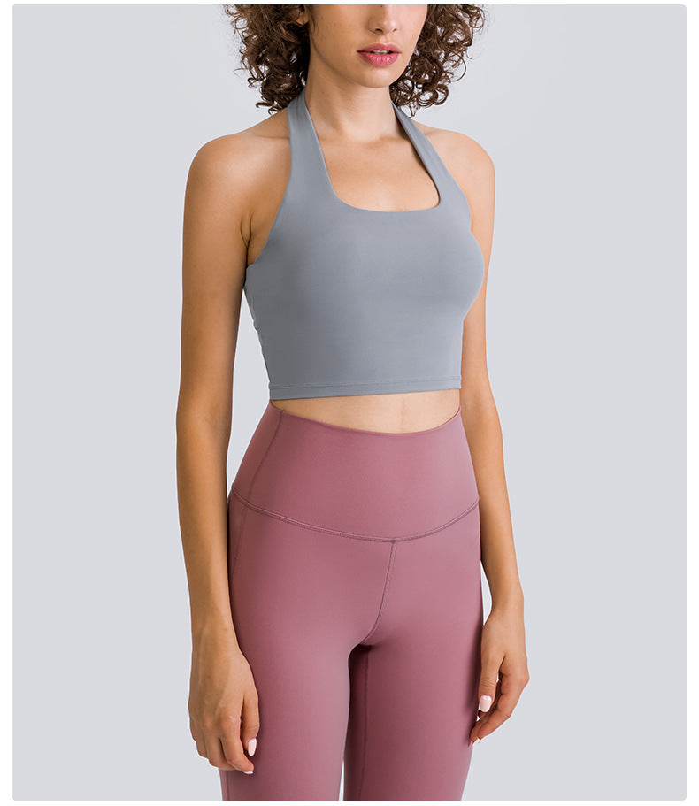 Halter neck sports bra