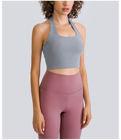 Halter neck sports bra