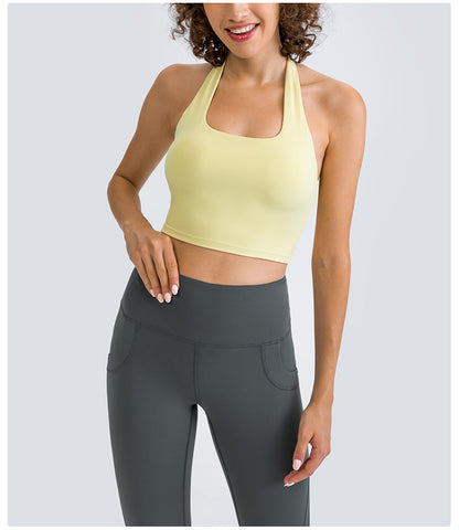 Halter neck sports bra