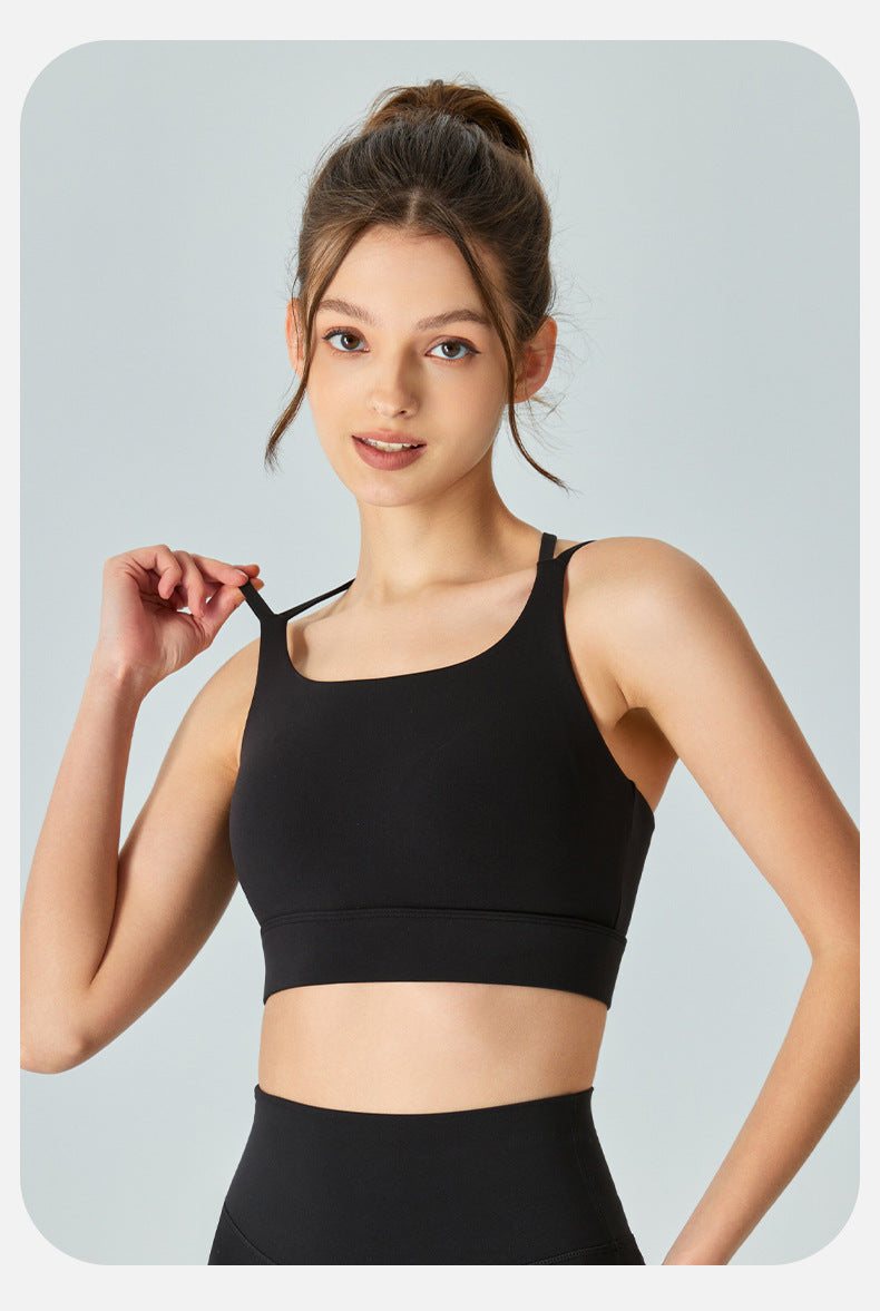 Seamless cross back bra