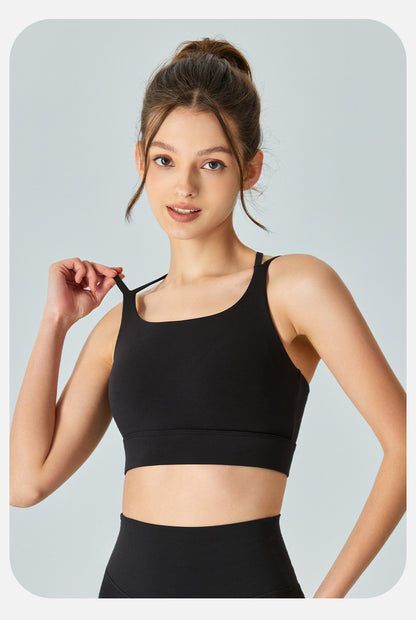 Seamless cross back bra