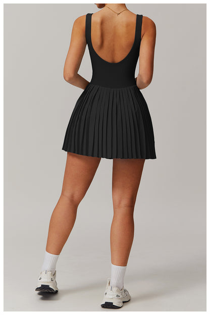 Pleated fitness dress