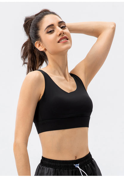 Cross back sports bra