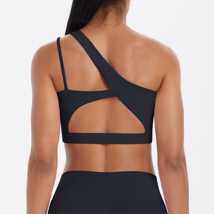 One shoulder sports bra