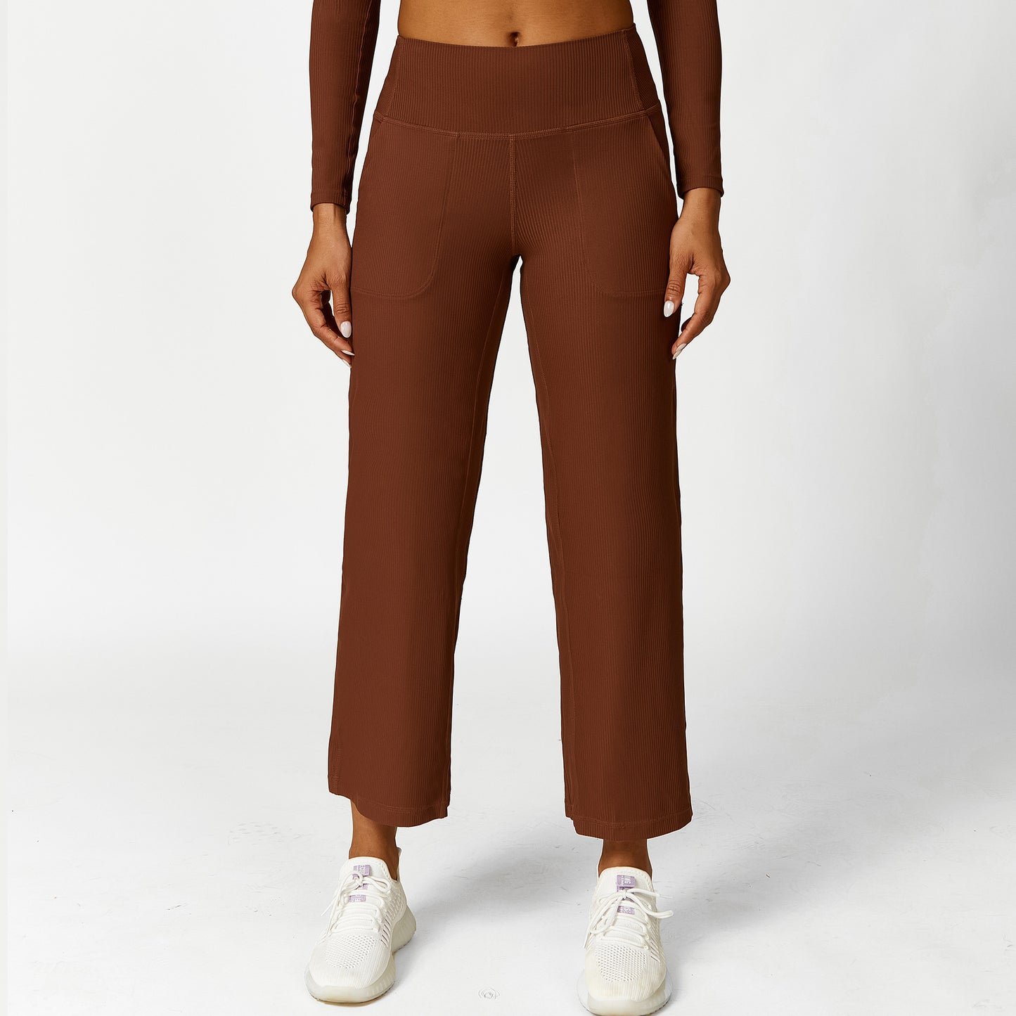 Tan Wide-Leg Pants