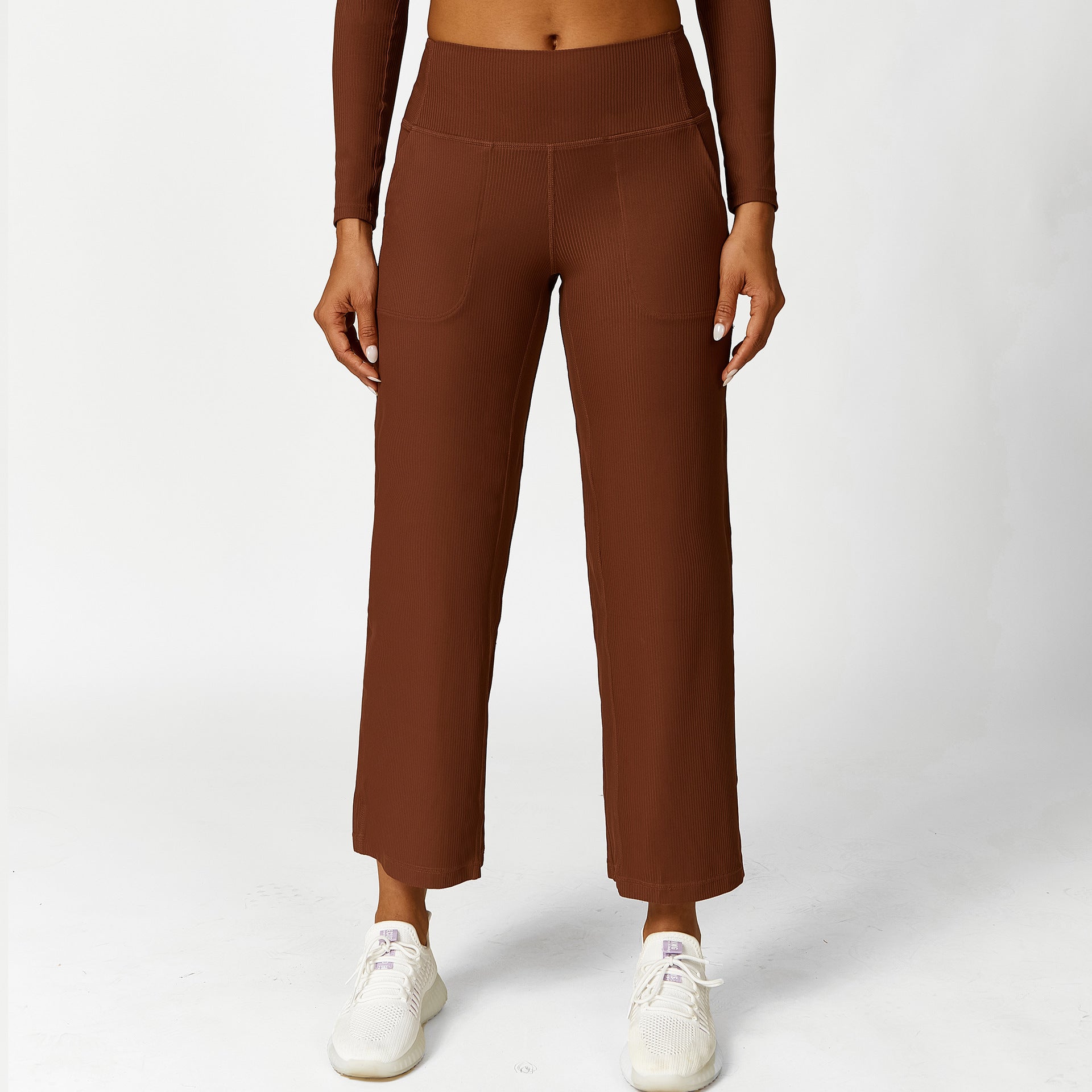 Tan Wide-Leg Pants