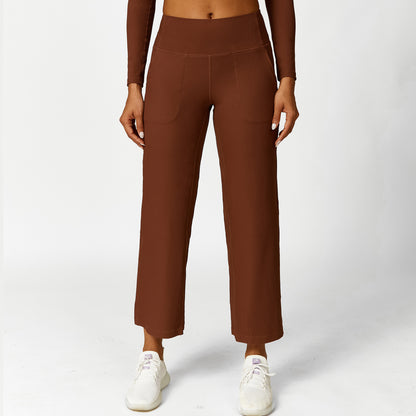 Tan Wide-Leg Pants