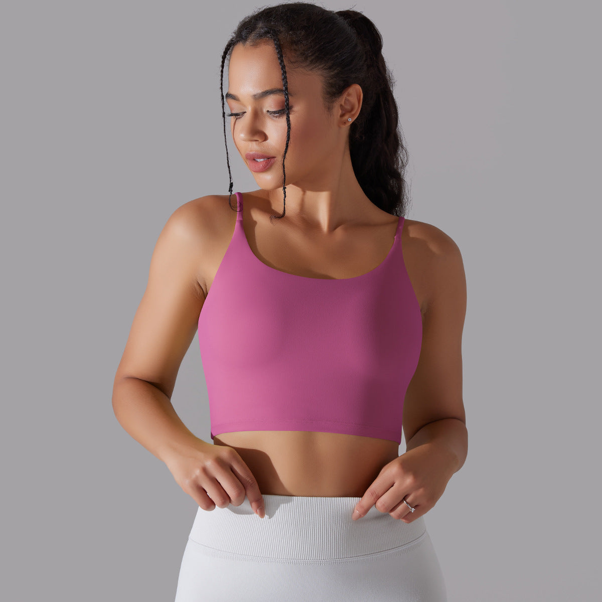 Seamless medium support sports bra