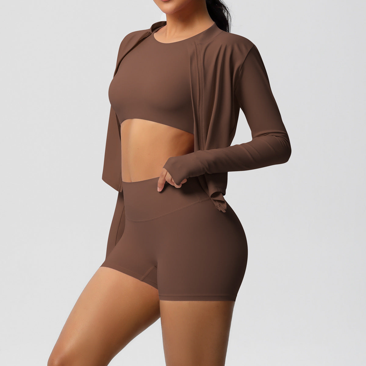 Three piece Jacket, Bra and hot pants set