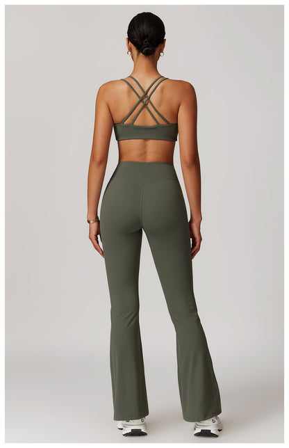 Double strap high support bra