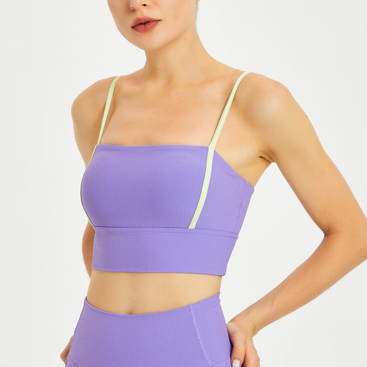 Contrast trim sports bra