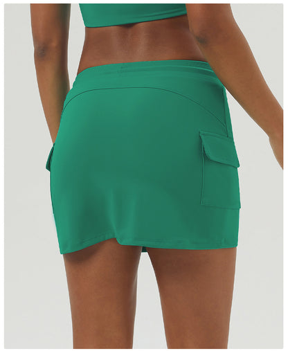Quick dry draw string skort