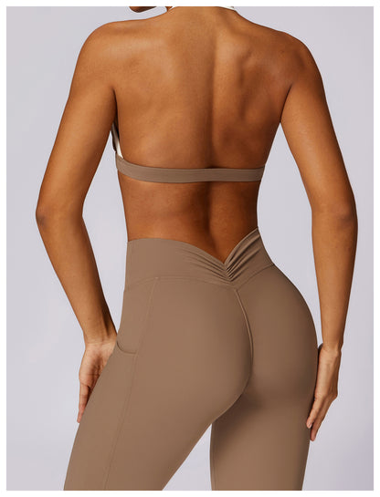 Contrast strap bra