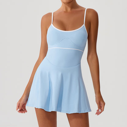 Contrast piping tennis dress