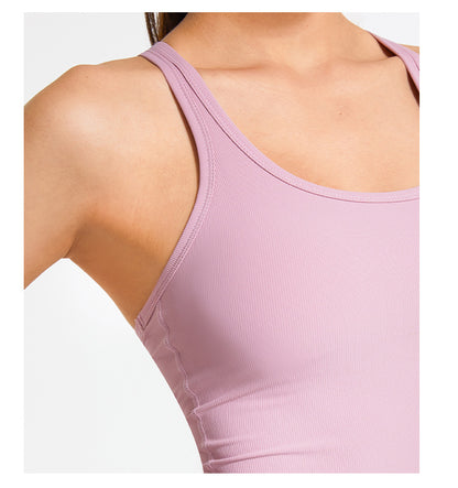 Rib cropped vest