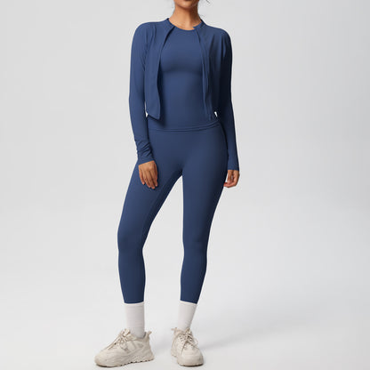 Three piece Jacket, top and leggings set