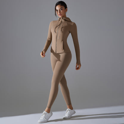 Matching Zip front hoodie and leggings set