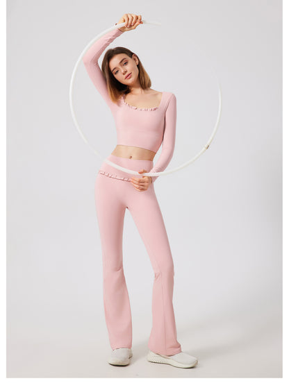 Ruffled Skinny Trousers