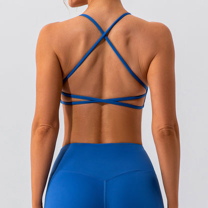 Twisted front sports bra