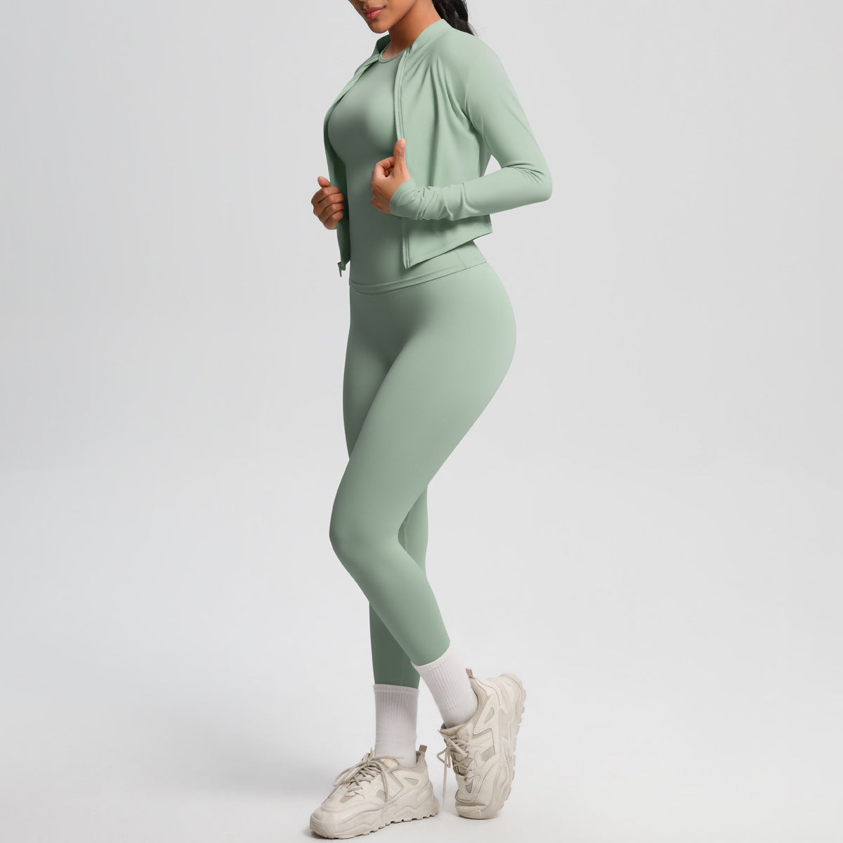 Three piece Jacket, top and leggings set