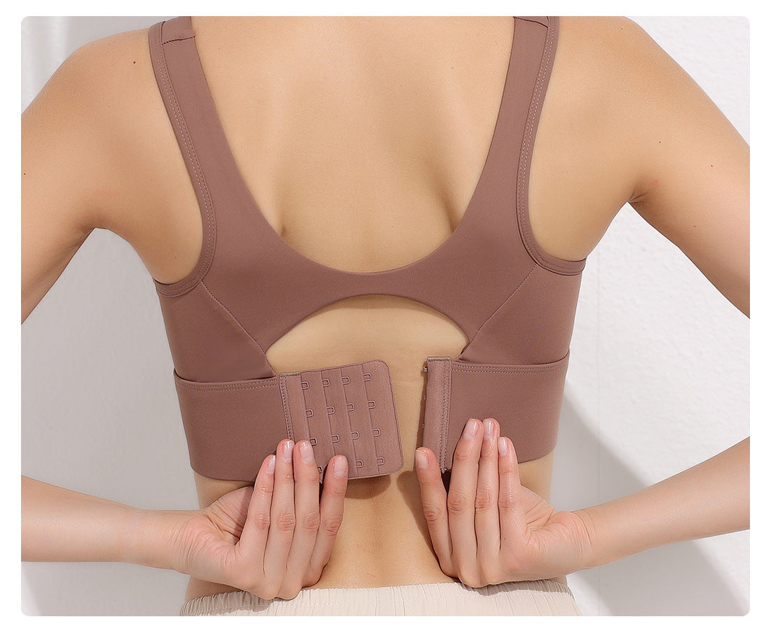 Cut out back sports bra