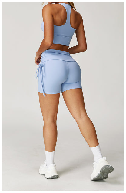 Gathered waist hot pants