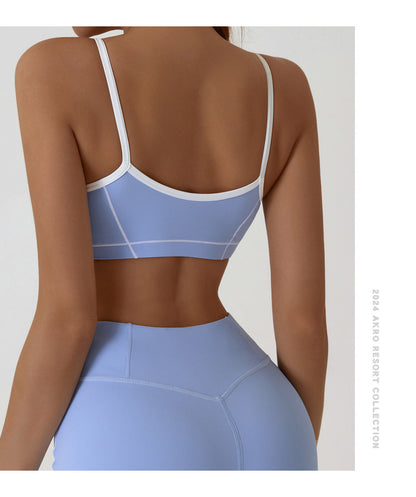 Contrast detail sports bra