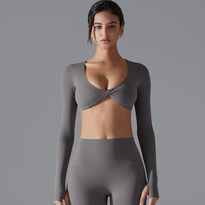 Twisted front full sleeve top