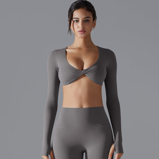 Twisted front full sleeve top