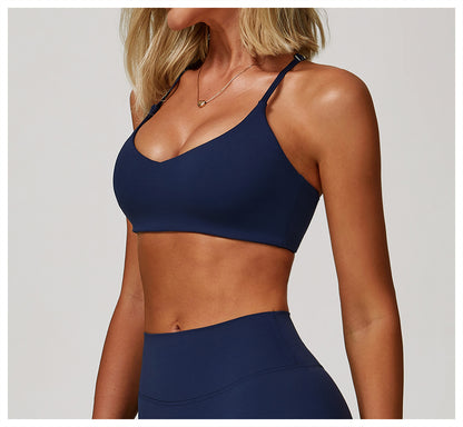 Brushed T back sports bra