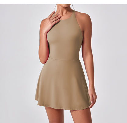 Cross back fitness dress
