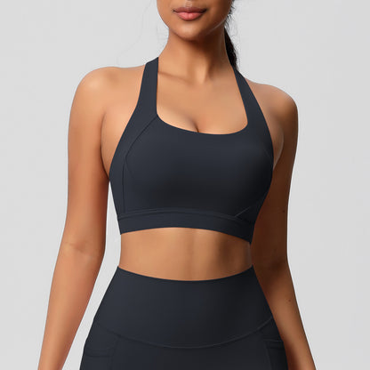Cross back sports bra