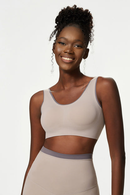 Low back sports bra