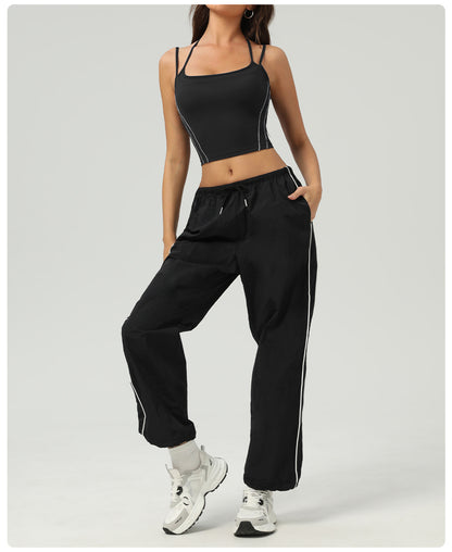 Double strap cropped vest