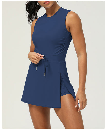 Fitness dress with side slit