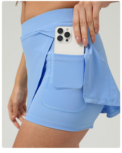Side slit tennis skirt with pocket