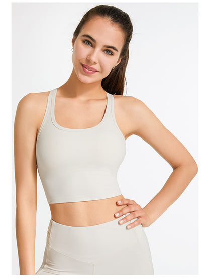 Rib cropped vest