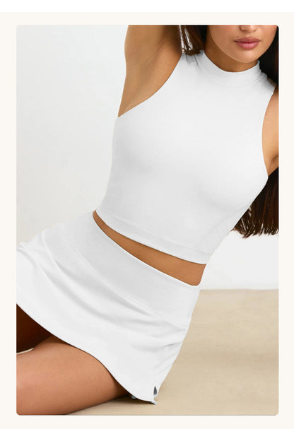 Side slit tennis skort