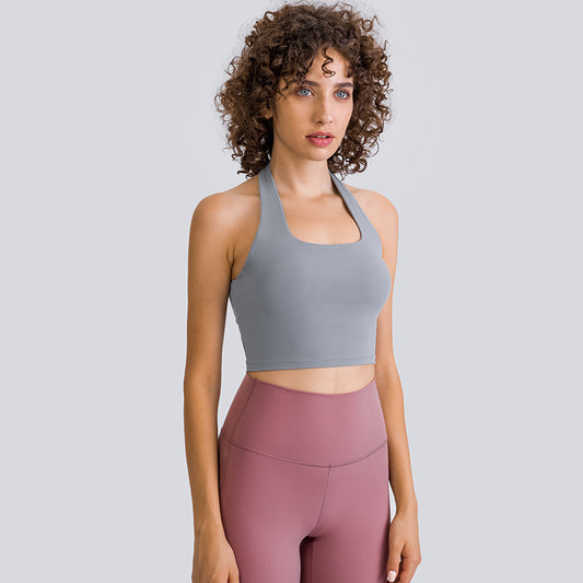 Halter neck sports bra