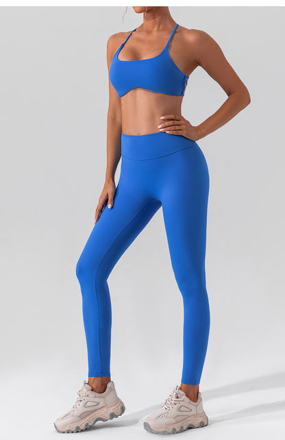 Cross back sports bra