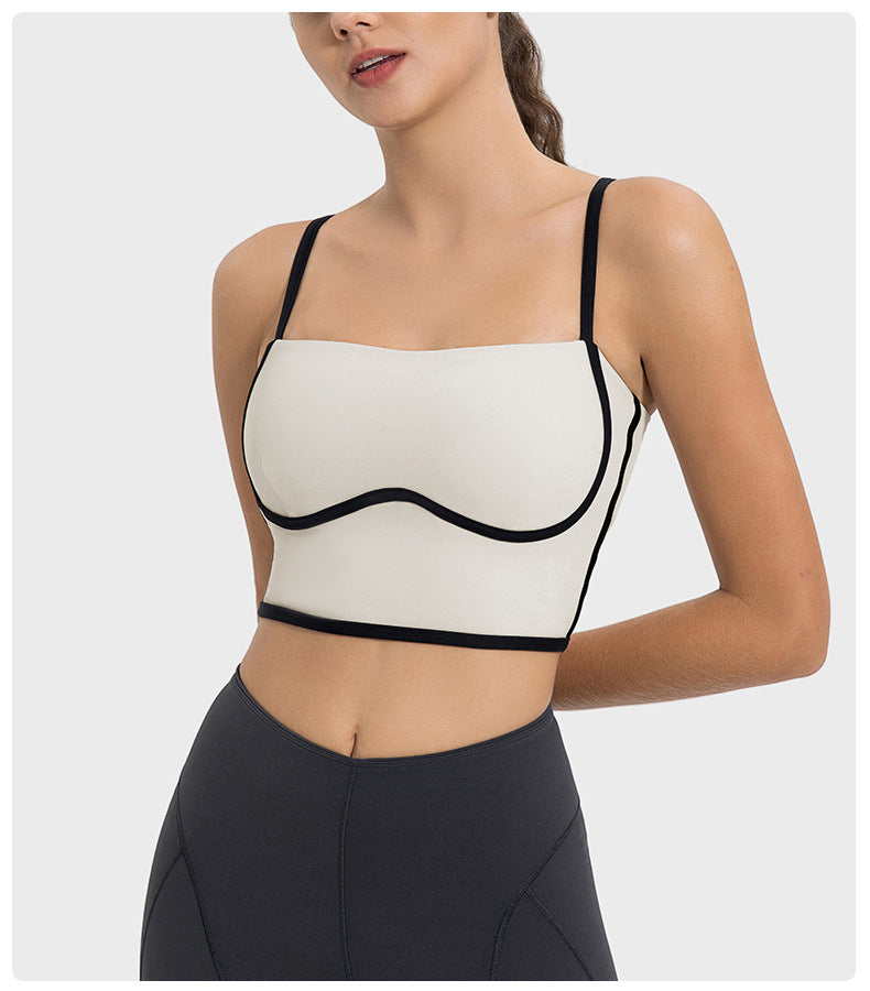 Contrast trim sports bra