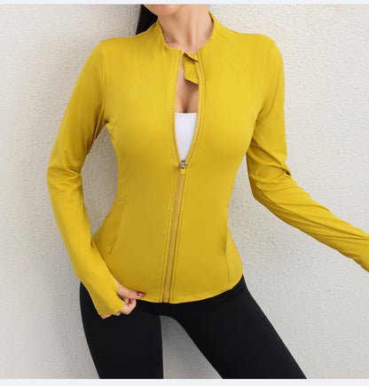 Zip front running top