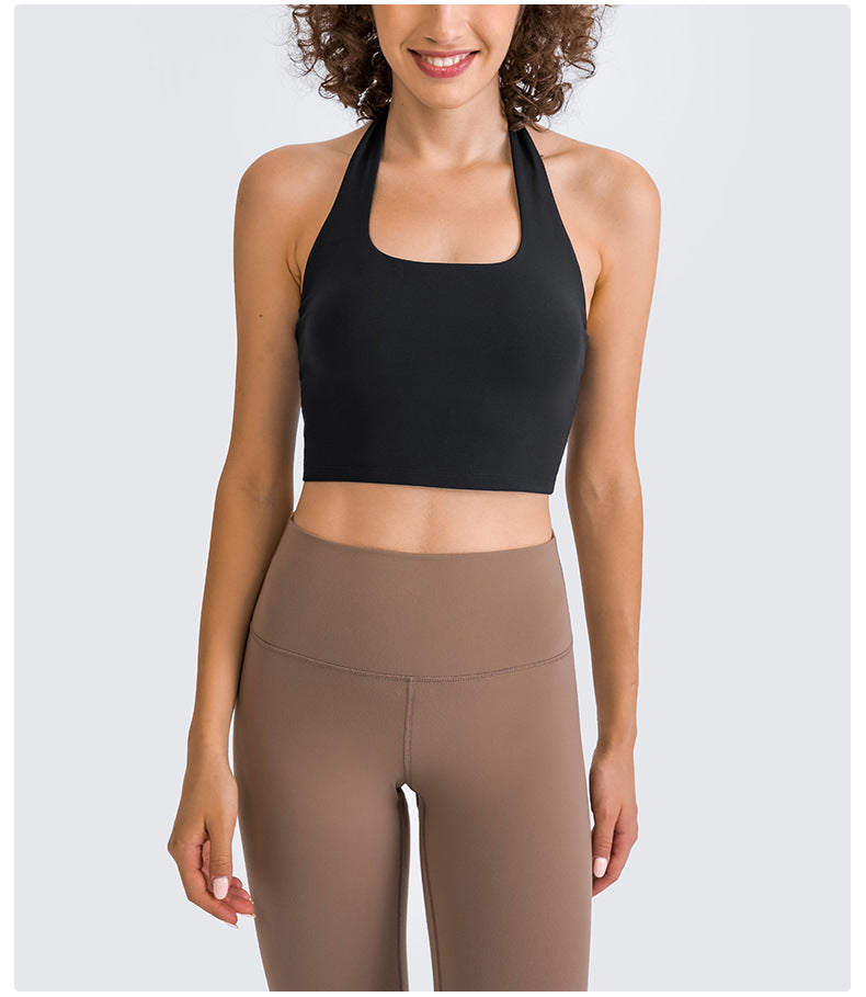 Halter neck sports bra