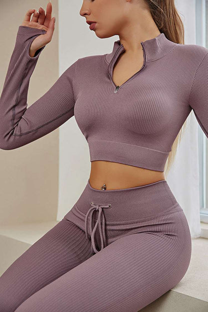 Solid Color Seamless Sports Yoga Suit Long Sleeved T shirt Popular Moisture Wicking Running Fitness Clothes Women