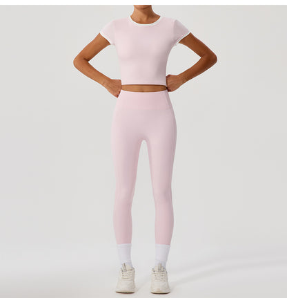 Contrast trim cropped top